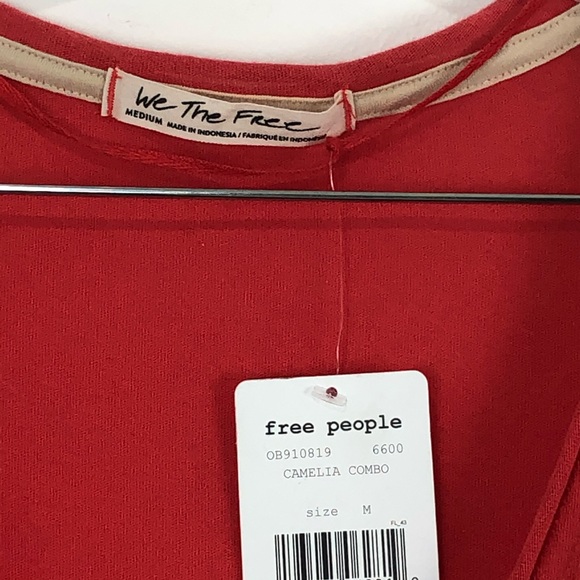 ⚡️⚡️⚡️Free People Heart Of Mine Camelia Combo Top V Neck Medium New - Picture 3 of 6